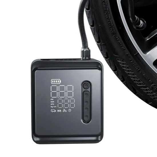 Gonfleur de pneu de pompe à air de pneu de voiture numérique intelligent sans fil rechargeable